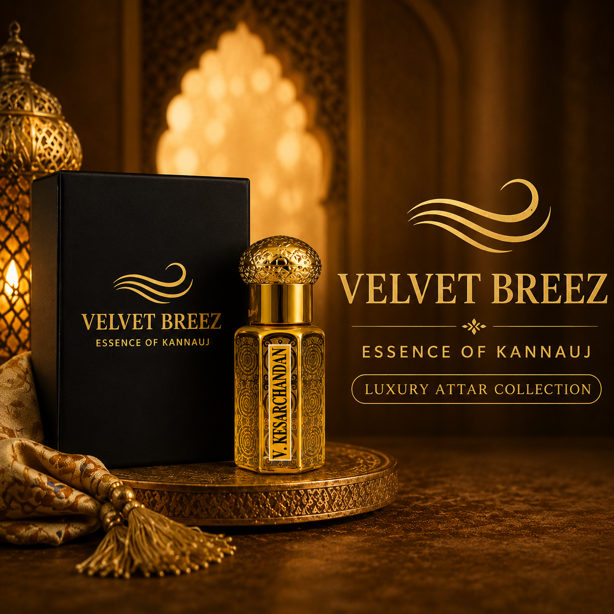 Velvet Kesar Chandan - “Shaahi Kesar, Shuddh Chandan.” 6ML Bottle Pack
